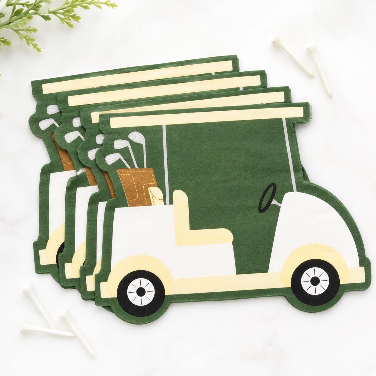 Golf Cart Party Napkins | Golf Birthday Party Supplies | Golf Retirement Decorations | Par Tee Party | Hole In One Party Decor | Golfing
