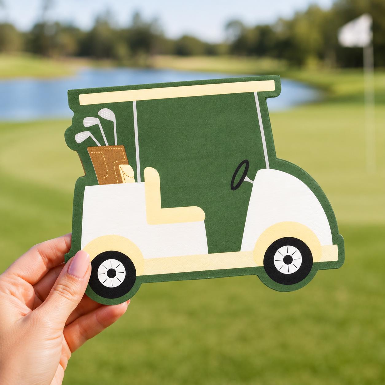 Golf Cart Party Napkins | Golf Birthday Party Supplies | Golf Retirement Decorations | Par Tee Party | Hole In One Party Decor | Golfing