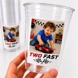 Two Fast Racing Cups | Race Car Birthday Cups | Two Fast Party Decorations | Racing Theme Birthday Favors | Second Birthday Cups | 2nd Party