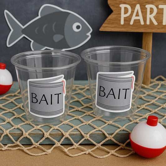 FISHING PARTY CUPS - Gone Fishing Party Fishing Party Favors Fishing Bobber Decorations Fishing Birthday Fishing Party Bait Bobber Fish Cups