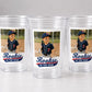 Rookie of the Year Photo Cups, Personalized Baseball Birthday Cups with Picture, Custom Little League Party Favors, Baseball Team Party Cups