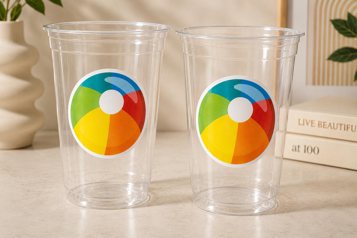 BEACH PARTY CUPS - Beach Ball Cups Beach Cups Beach Ball Party Cups Beach Ball Decorations Beach Party Decorations Beach Party Favors Beach