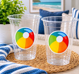 BEACH PARTY CUPS - Beach Ball Cups Beach Cups Beach Ball Party Cups Beach Ball Decorations Beach Party Decorations Beach Party Favors Beach