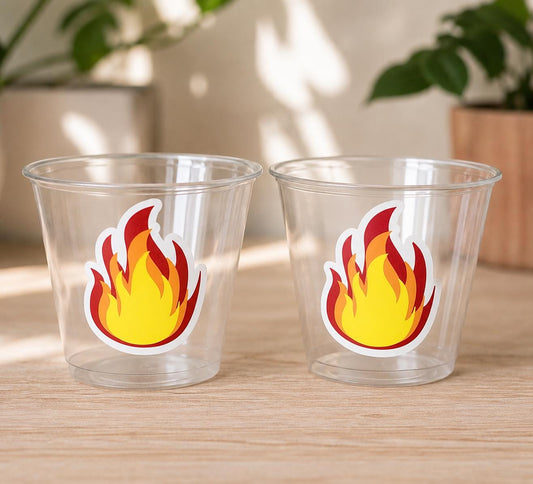 FIRETRUCK PARTY CUPS - Firetruck Cups Firetruck Party Firetruck Birthday Firetruck Birthday Party Favors Fire Truck Favors Fireman Birthday