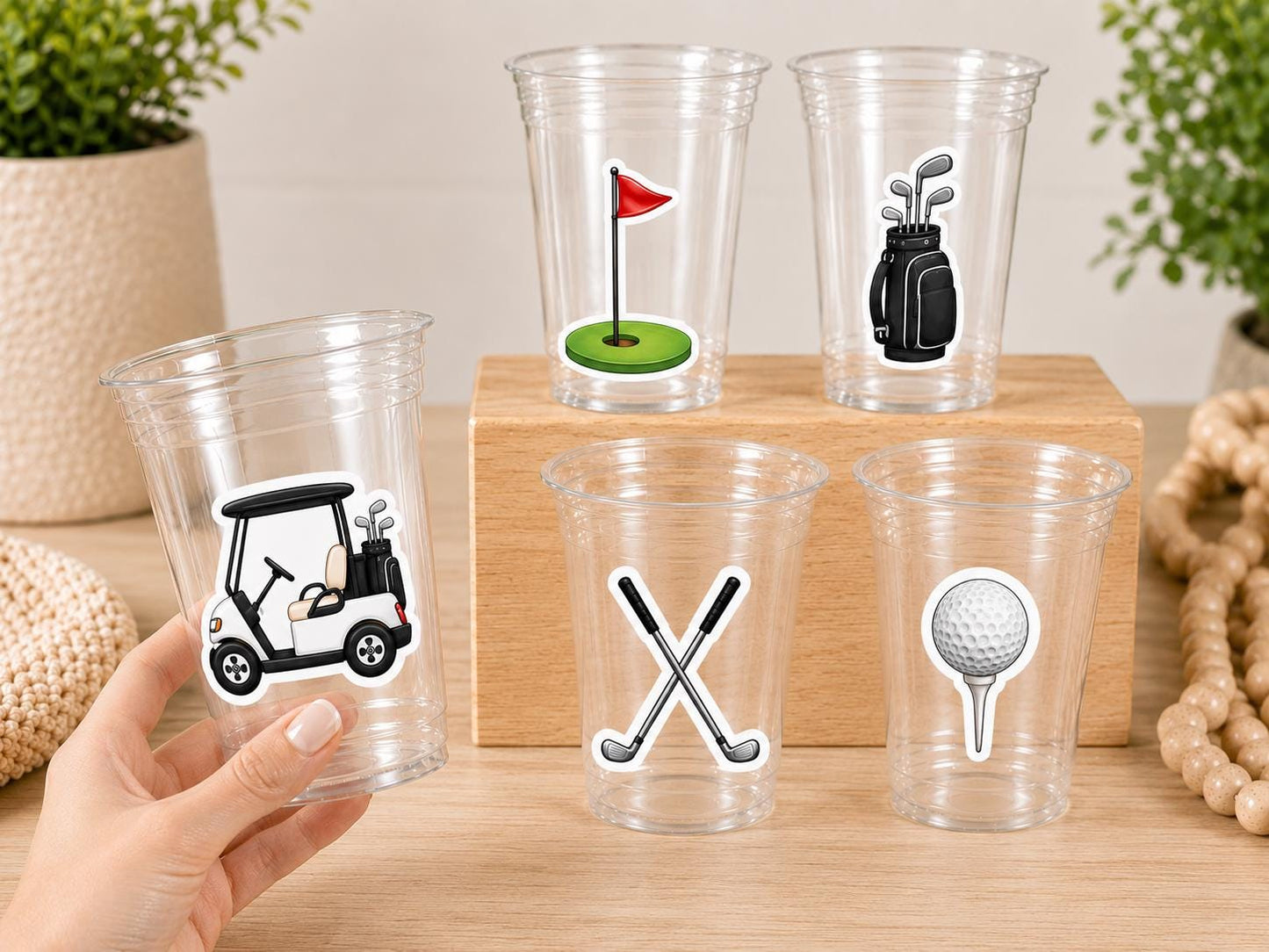 Golf Party Cups - 16 fl oz Disposable Cups