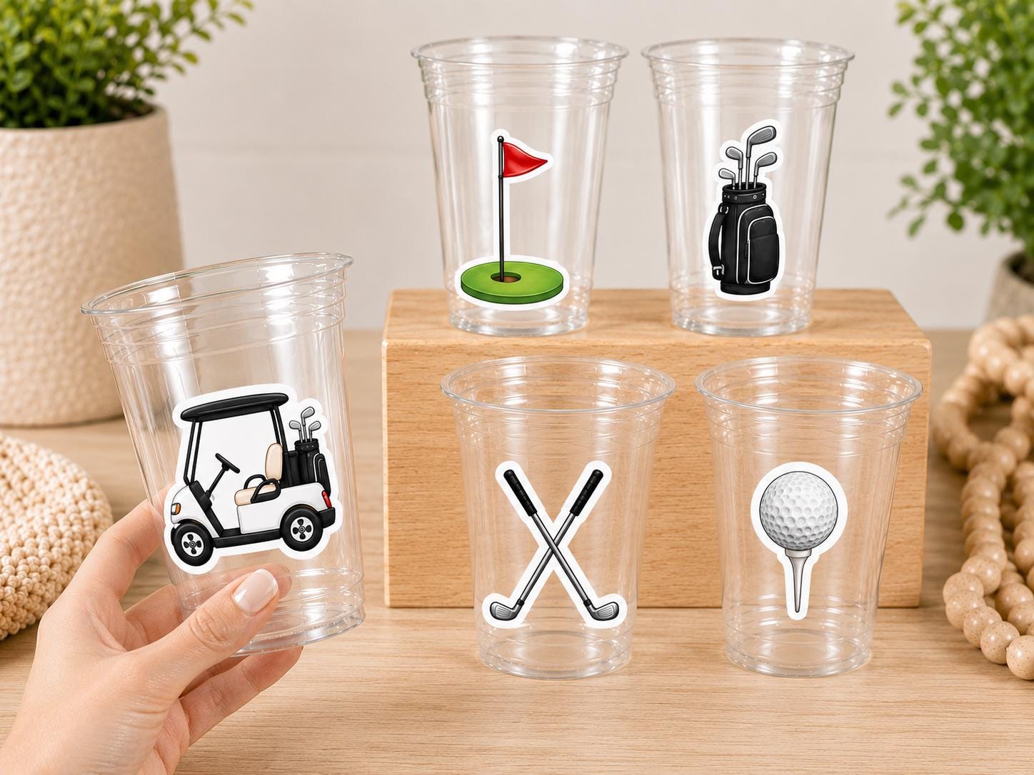 Golf Party Cups - 16 fl oz Disposable Cups