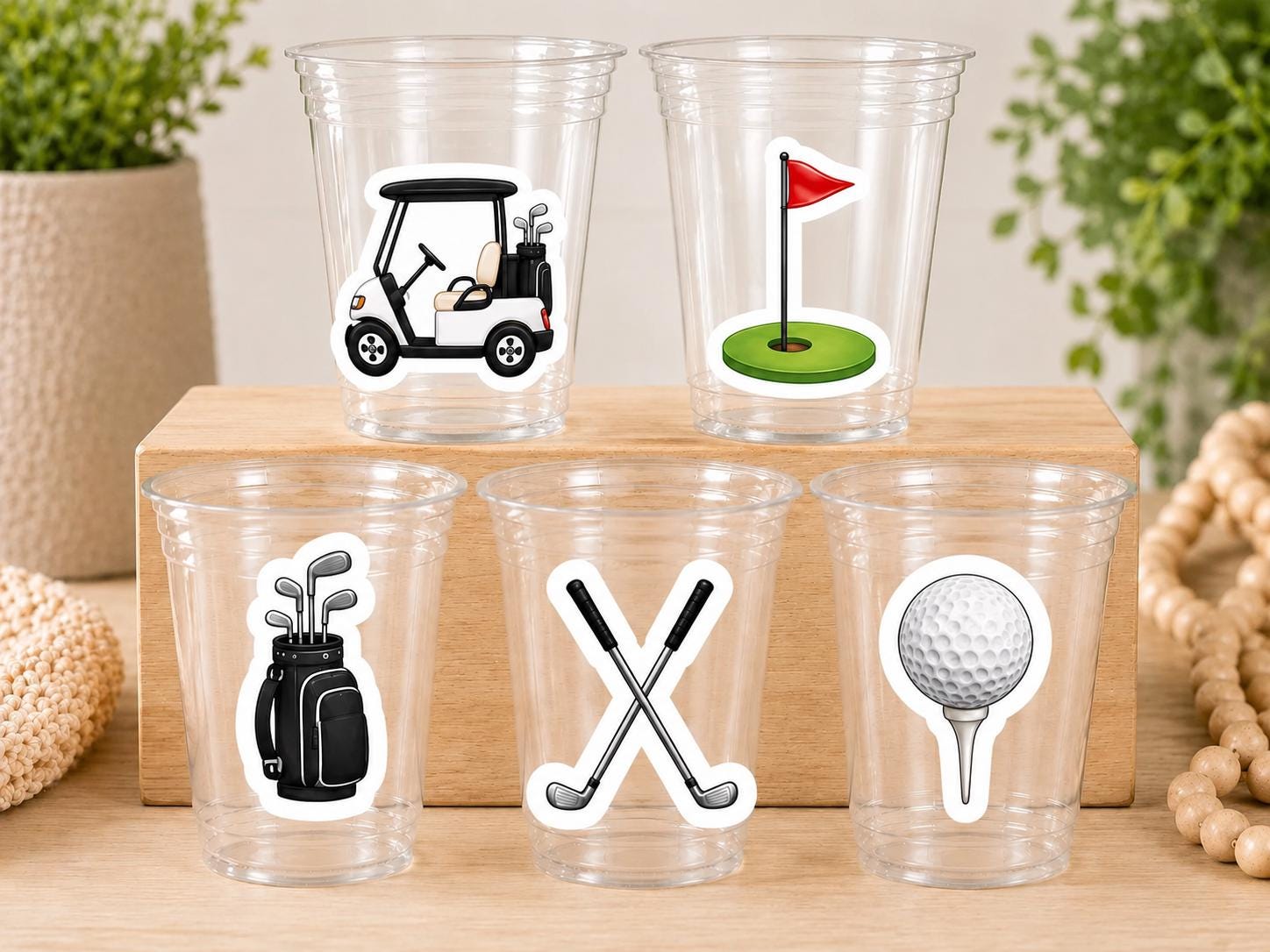 Golf Party Cups - 16 fl oz Disposable Cups