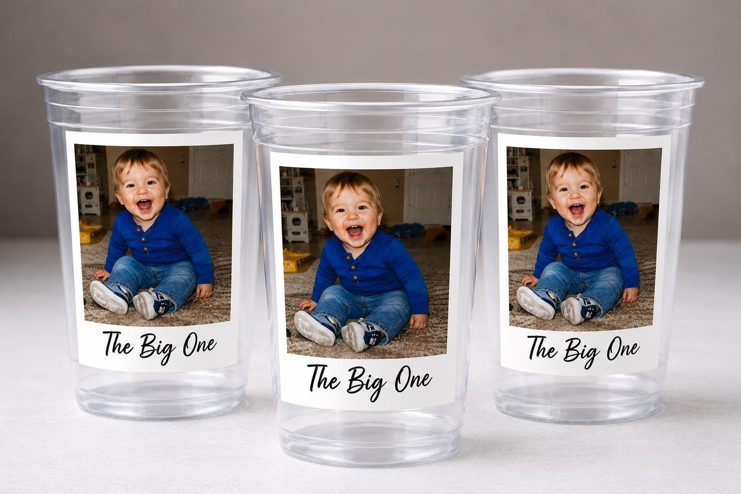 Custom 1st Birthday Party Cups Personalized First Party Cups Birthday Cups Custom Photo Face Cups Birthday Cups Face Birthday Party Favors