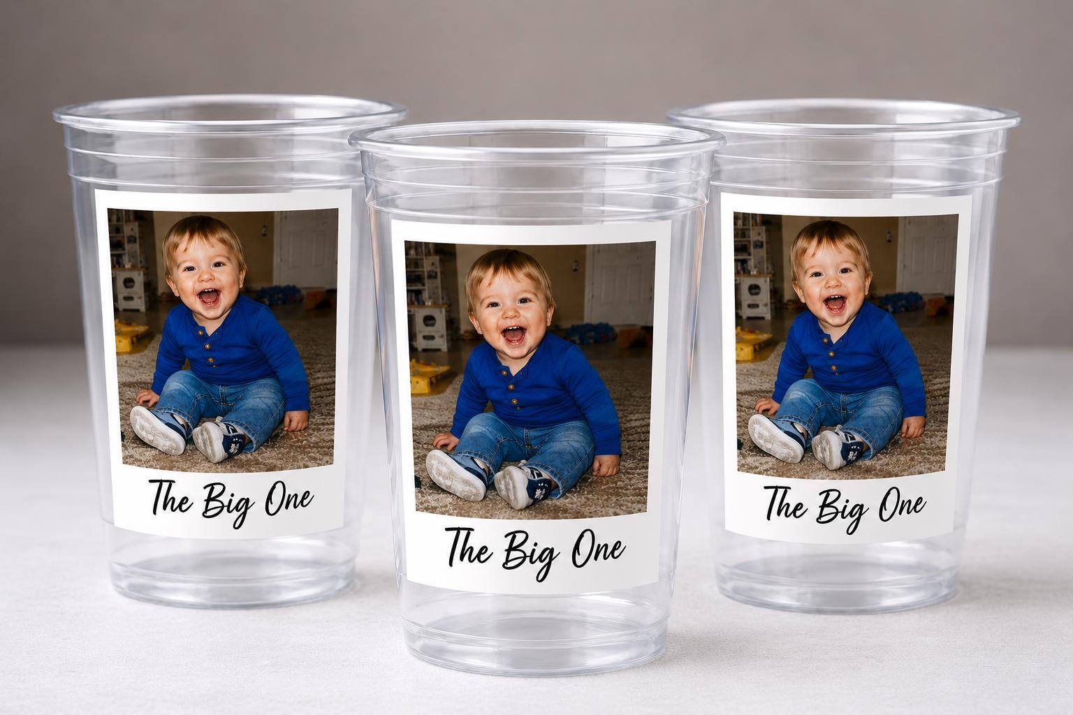 Custom 1st Birthday Party Cups Personalized First Party Cups Birthday Cups Custom Photo Face Cups Birthday Cups Face Birthday Party Favors