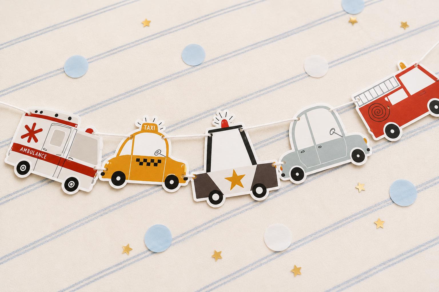 Transportation Birthday Banner | Vehicles Party Decorations | Honk Beep Vroom Banner | Car Birthday Party Decor | Truck Theme Party