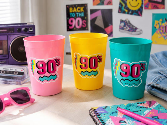I Love the 90'S PARTY CUPS - 90s Birthday Cups 90s Party Cups 90's Decorations 90's Birthday Party 90's Birthday Party Decorations 90s