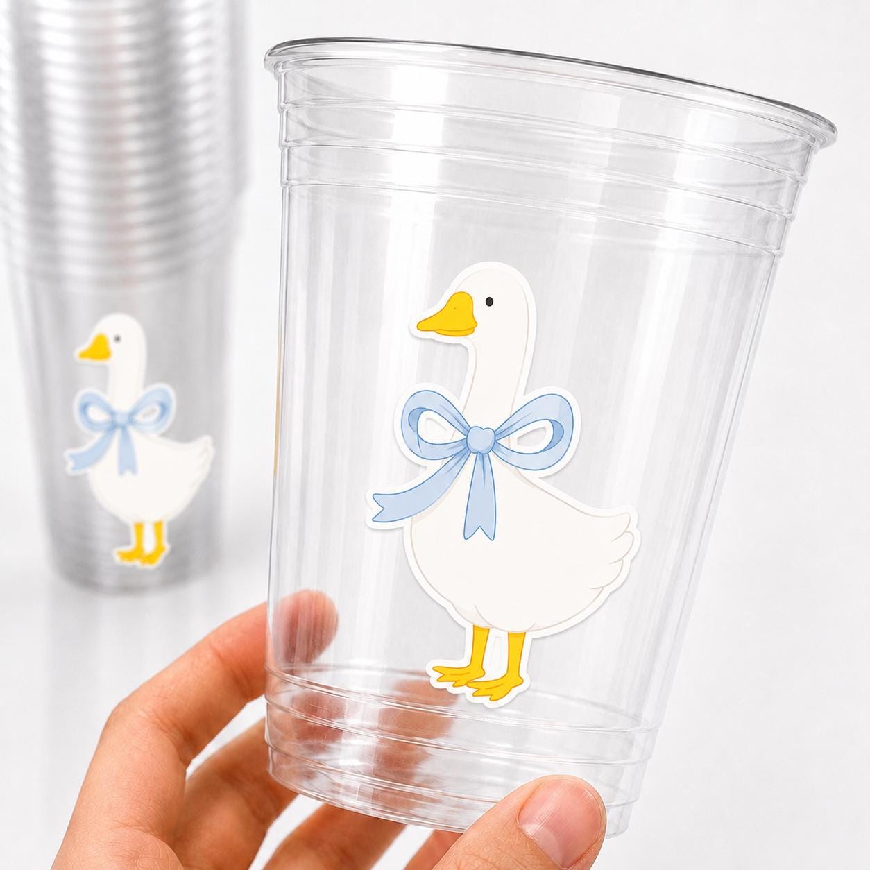 Mother Goose Party Cups | Goose Theme Birthday Decorations | Storybook Party Cups | Baby Shower Favors | Nursery Rhyme Decor | Goose Shower