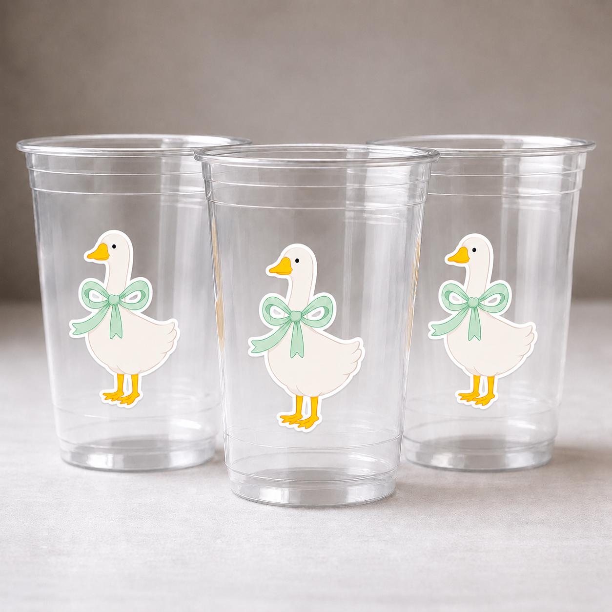 Mother Goose Party Cups | Goose Theme Birthday Decorations | Storybook Party Cups | Baby Shower Favors | Nursery Rhyme Decor | Goose Shower