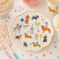 Dog Party Plates, Puppy Birthday Party Plates, Dog Birthday Decorations, Pawty Tableware, Gold Foil Paper Plates, Dog Party Supplies, 8 Ct