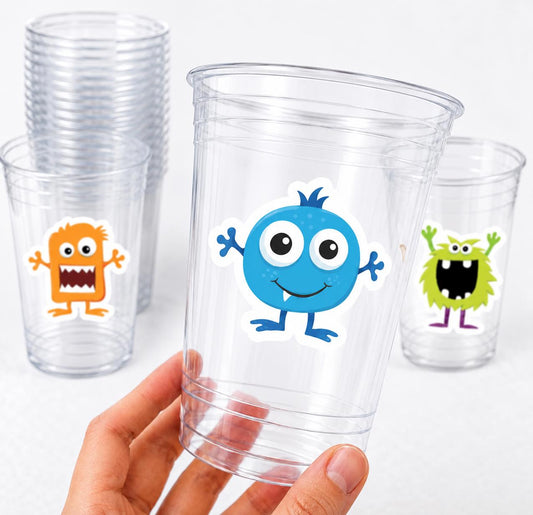 MONSTER PARTY CUPS - Monster Cups Little Monster First Birthday Decoration Little Monster Party Monster Cups Monster Birthday Decorations