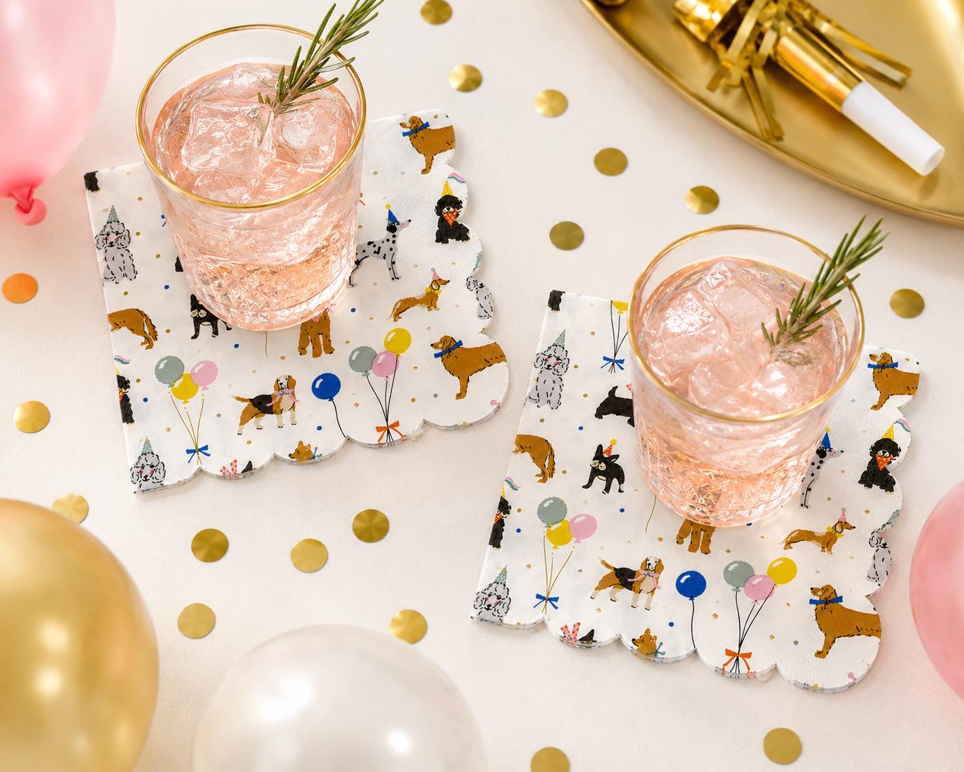 Dog Birthday Party Cocktail Napkins, Dog Party Napkins, Puppy Birthday Decorations, Dog Lover Party Supplies, Dog Beverage Napkins, 18 Count