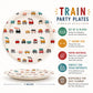 Train Party Plates, Train Birthday Decorations, Railroad Party Supplies, Choo Choo Train Birthday, Kids Birthday Party Tableware, Cake Plate