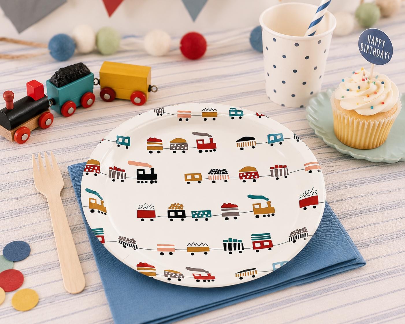 Train Party Plates, Train Birthday Decorations, Railroad Party Supplies, Choo Choo Train Birthday, Kids Birthday Party Tableware, Cake Plate