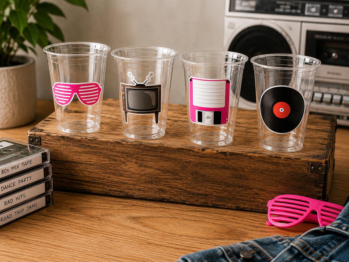 I Love the 80'S PARTY CUPS - 80's Birthday Cups 80's Party Cups 80's Decorations 80's Birthday Party 80's Birthday Party Decorations 80s 90s