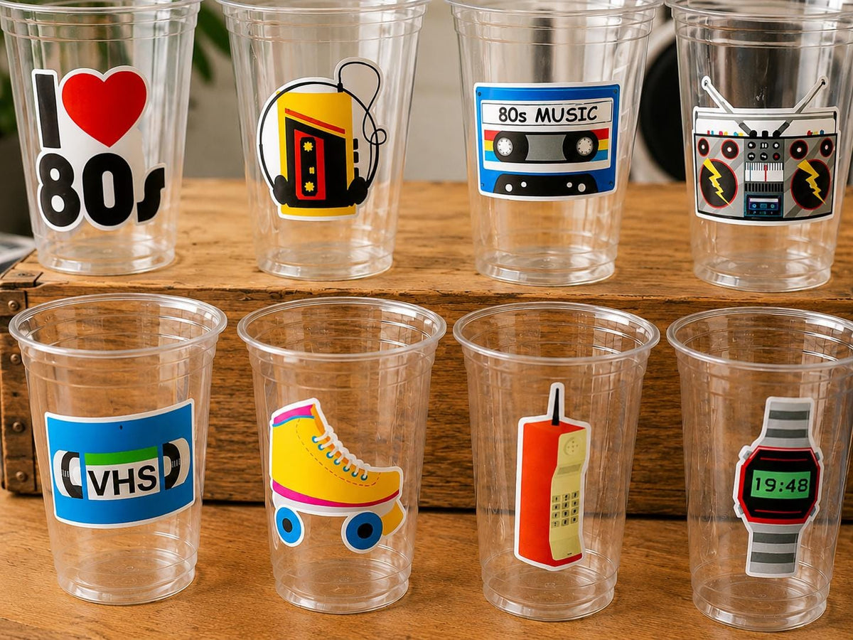 I Love the 80'S PARTY CUPS - 80's Birthday Cups 80's Party Cups 80's Decorations 80's Birthday Party 80's Birthday Party Decorations 80s 90s