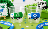 GARBAGE TRUCK PARTY Cups - Garbage Truck Treat Cups Garbage Truck Party Favors Garbage Truck Birthday Favors Trash Garbage Birthday Recycle