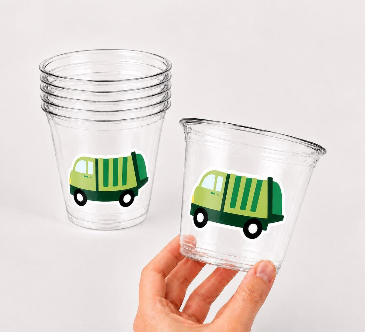 GARBAGE TRUCK PARTY Cups - Garbage Truck Treat Cups Garbage Truck Party Favors Garbage Truck Birthday Favors Trash Garbage Birthday