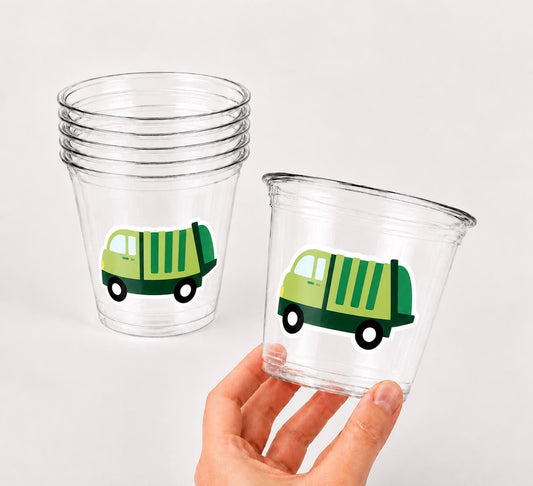 GARBAGE TRUCK PARTY Cups - Garbage Truck Treat Cups Garbage Truck Party Favors Garbage Truck Birthday Favors Trash Garbage Birthday