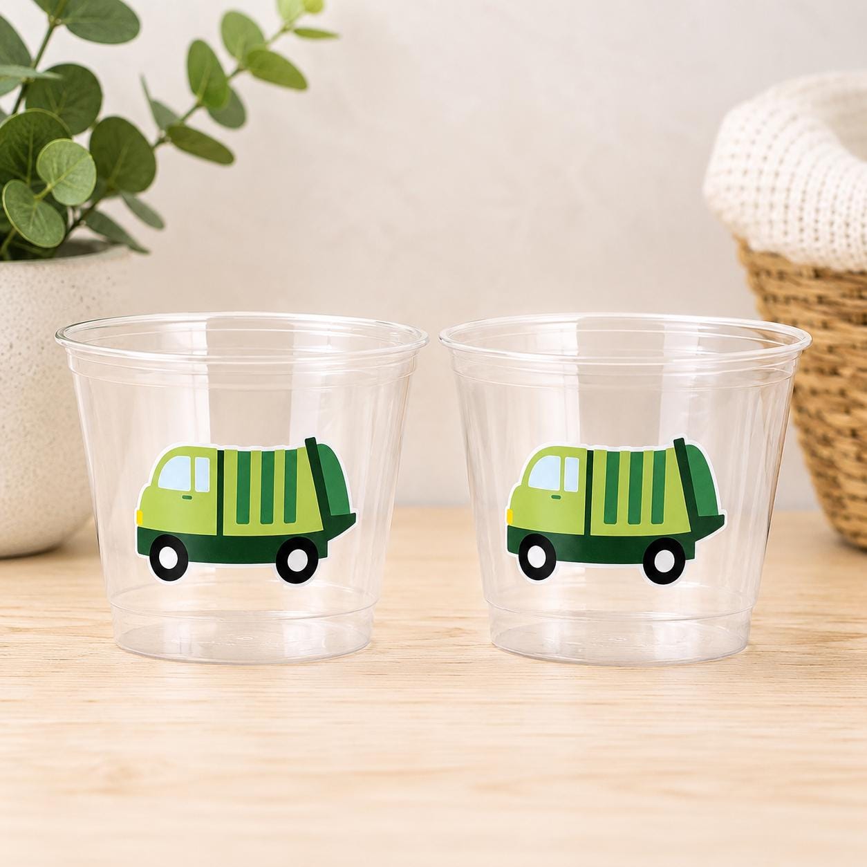 GARBAGE TRUCK PARTY Cups - Garbage Truck Treat Cups Garbage Truck Party Favors Garbage Truck Birthday Favors Trash Garbage Birthday
