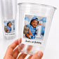 First Birthday Photo Cups | First Birthday Party Cups | 1st Birthday Decorations | Picture Party Favors | Baby Birthday Party Supplies