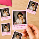Personalized Photo Stickers | Custom Picture Stickers with Name & Year | Face Stickers | Birthday Party Favors | Custom Party Favor Stickers