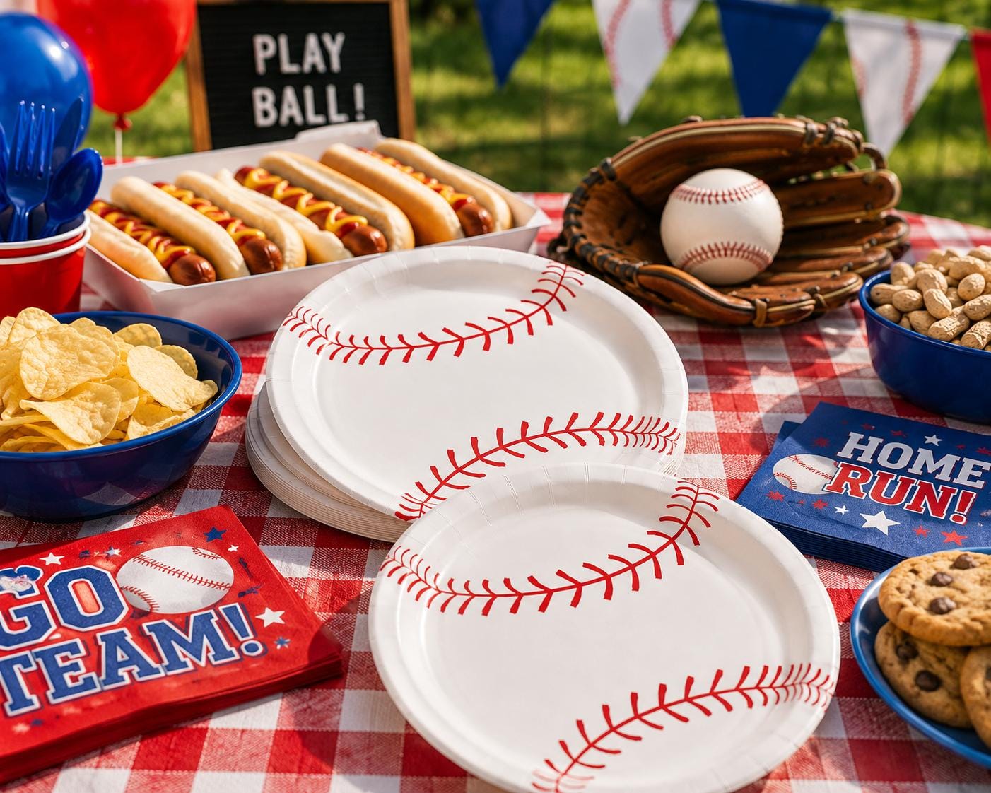Baseball Paper Plates | Sports Party Plates | Baseball Birthday Decorations | Disposable Party Supplies | Baseball Party Supplies | 8 Count