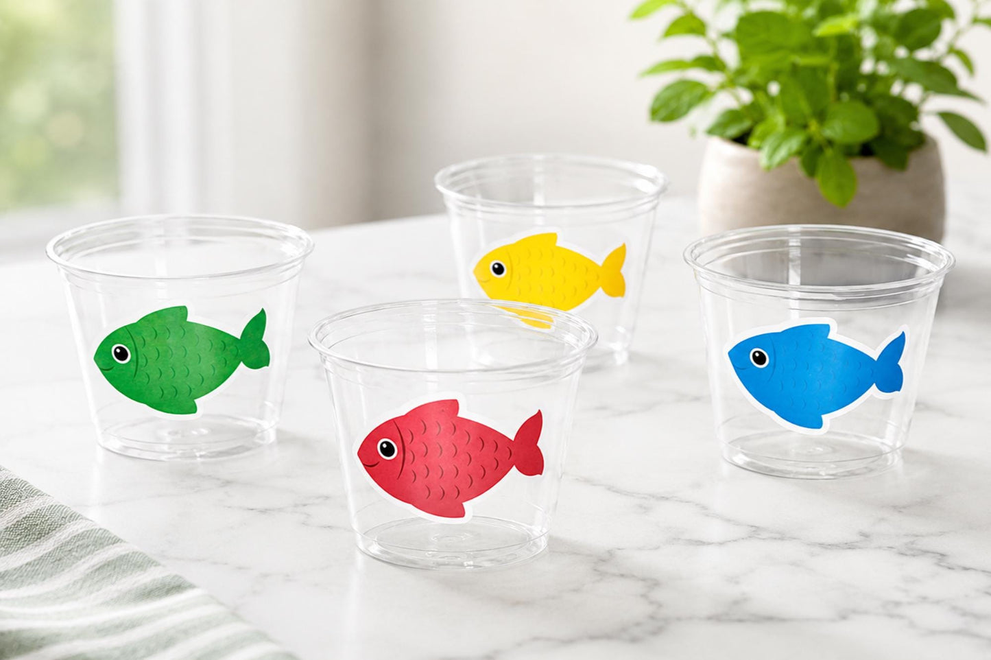 FISHING PARTY CUPS - Fishing Cups Fishing Party Decorations The Big One Fishing Birthday Decorations Fishing Baby Shower Decorations Fishing