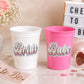 BRIDE AND BABE Party Cups - Bachelorette Party Cups Pink Bachelorette Cups Wedding Cups Bachelorette Party Favors Bride Babes Wedding Gifts