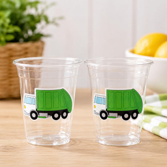 GARBAGE TRUCK PARTY Cups - Garbage Truck Treat Cups Garbage Truck Party Favors Garbage Truck Birthday Favors Trash Garbage Birthday