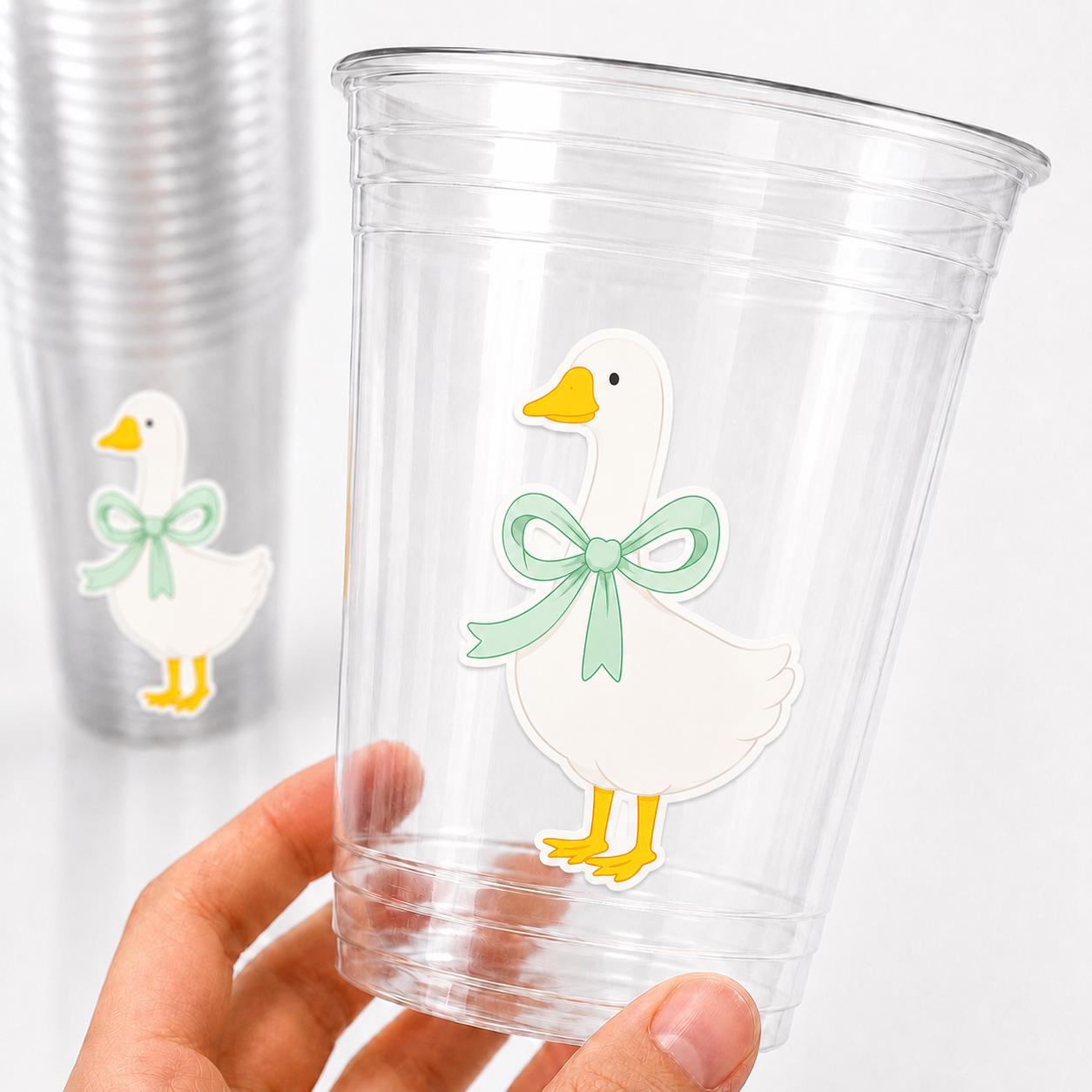 Mother Goose Party Cups | Goose Theme Birthday Decorations | Storybook Party Cups | Baby Shower Favors | Nursery Rhyme Decor | Goose Shower