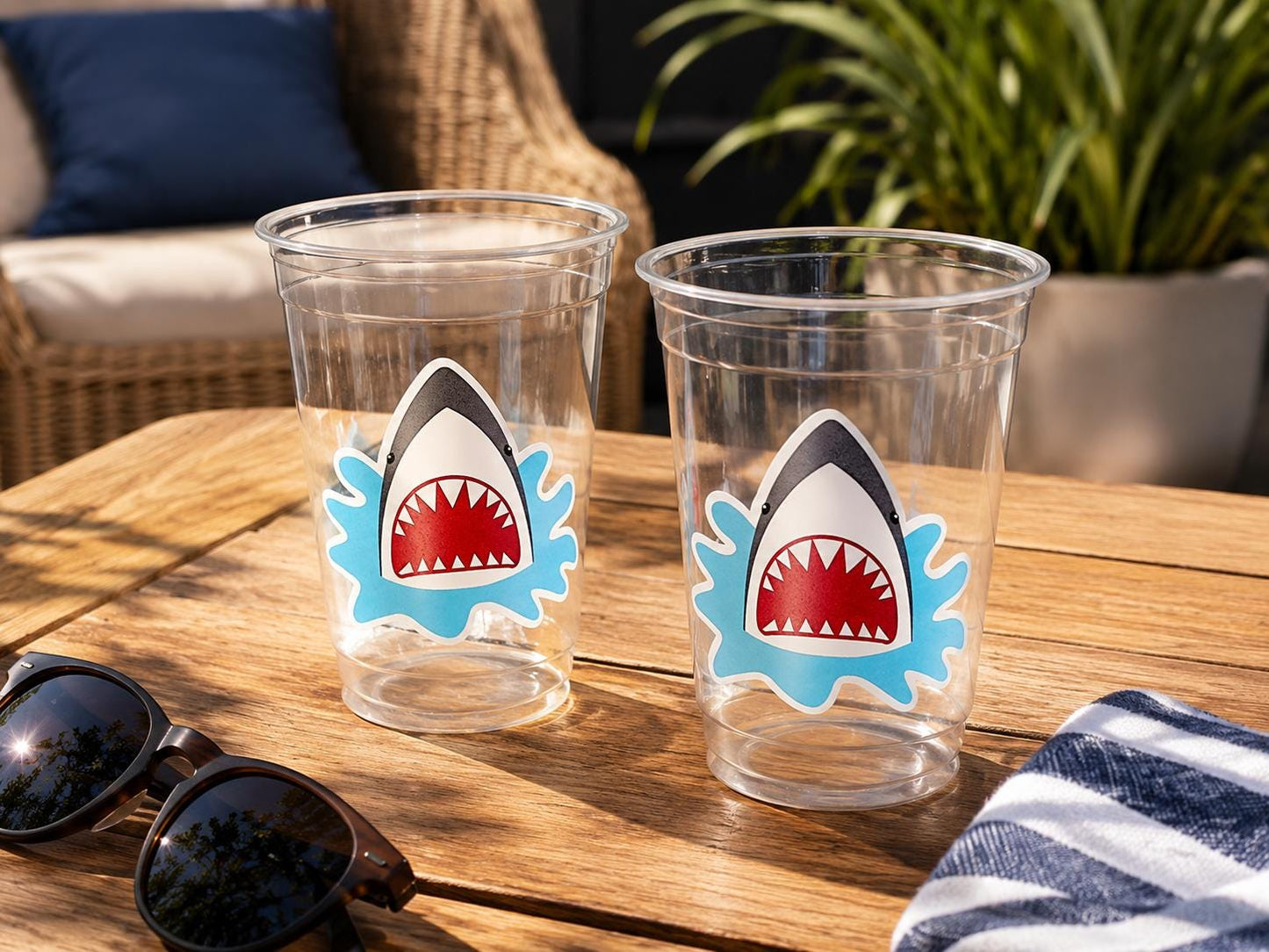 SHARK PARTY CUPS - Shark Treat Cups Shark Birthday Cups Shark Birthday Party Cups Shark Party Favors Shark Party Supplies Shark Decorations