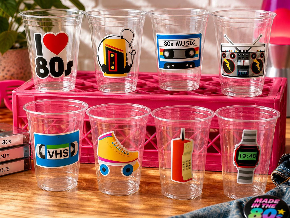 I Love the 80'S PARTY CUPS - 80's Birthday Cups 80's Party Cups 80's Decorations 80's Birthday Party 80's Birthday Party Decorations 80s 90s