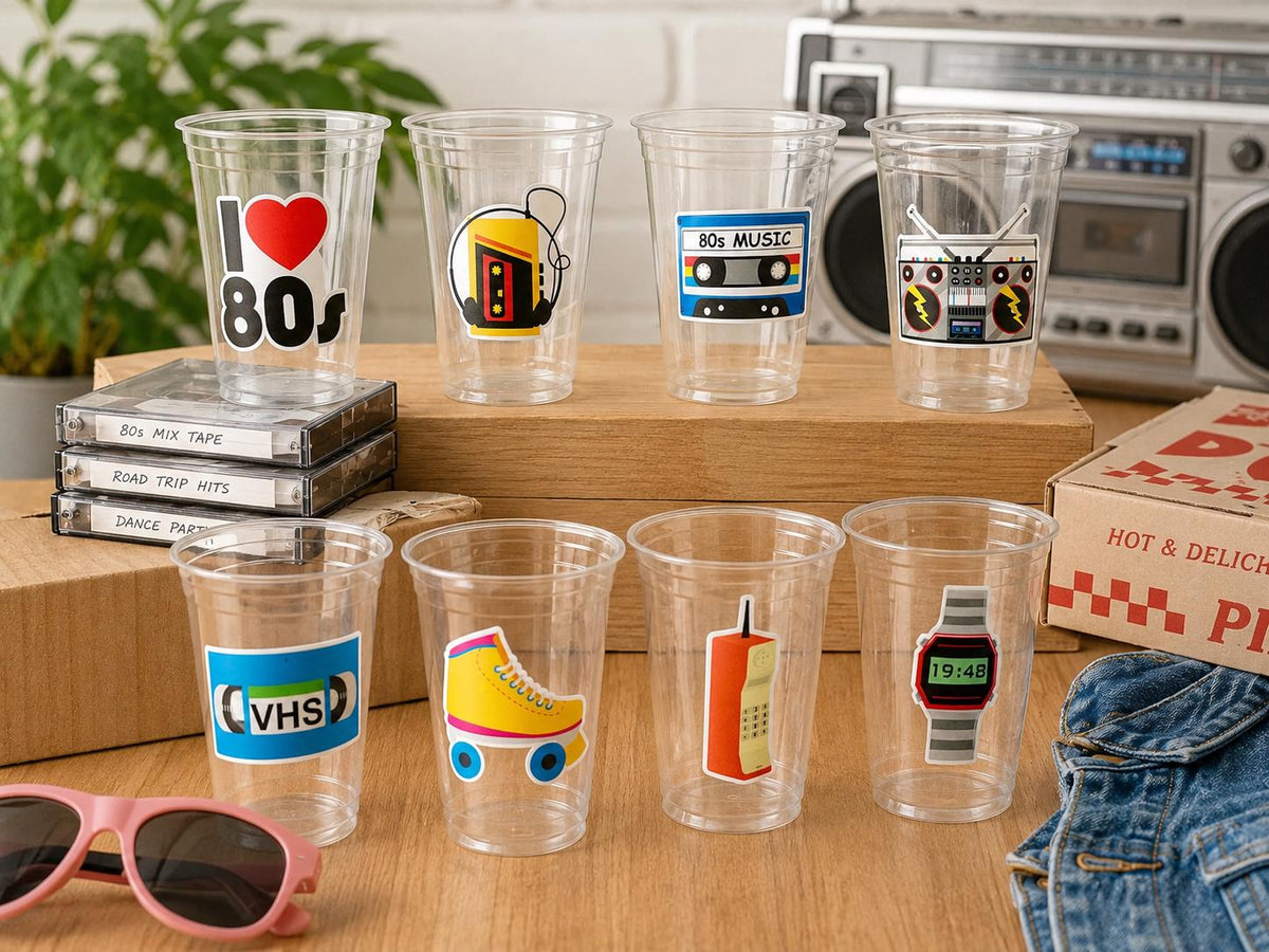 I Love the 80'S PARTY CUPS - 80's Birthday Cups 80's Party Cups 80's Decorations 80's Birthday Party 80's Birthday Party Decorations 80s 90s