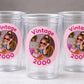 Vintage Year Photo Cups | Personalized Birthday Cups with Photo & Year | Custom Round Photo Sticker Party Favors | Add Any Year | Ships Fast