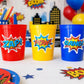 SUPERHERO PARTY CUPS - Superhero Cups Superhero Birthday Superhero Party Superhero Decorations Superhero Party Favors Superhero Cup Favors