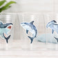 Shark Party Cups | 16oz Clear Shark Birthday Cups | Ocean Theme Party Decorations | Shark Birthday Favor Cups | Beach Party Cups