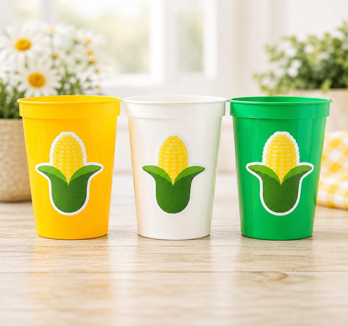 CORN PARTY CUPS - Fall Party Cups Harvest Party Cups Harvest Birthday Cups Harvest Party Decorations Corn Decorations Corn Party Supplies