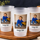 Personalized Frosted Party Cups with Photo, Custom Reusable Party Favors, Picture Keepsake Cups for Birthdays, Graduations, Weddings, Events