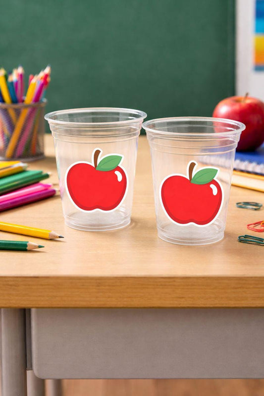 APPLE Cups, Apple, Birthday, Apple Party, Teacher Party, Back to School Cups, School Party, School Decorations, Teacher's Gift, Snack Cups