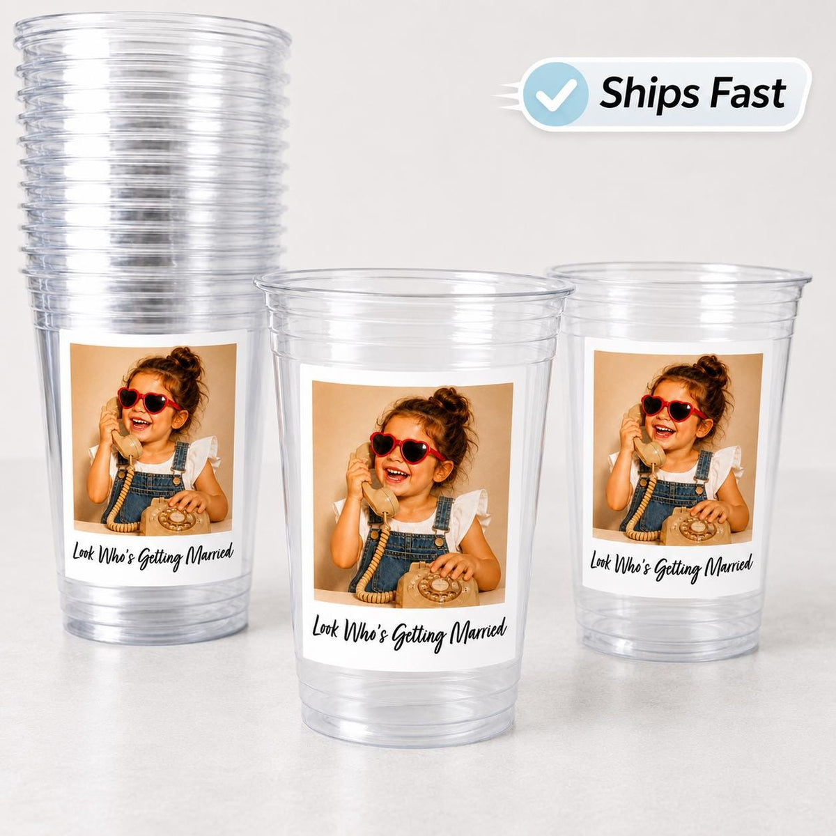 Wedding Cups Personalized, Personalized Wedding Cups, Custom Wedding Photo Cups, Bridal Shower Plastic Cups, Bachelorette Party Favors Gifts