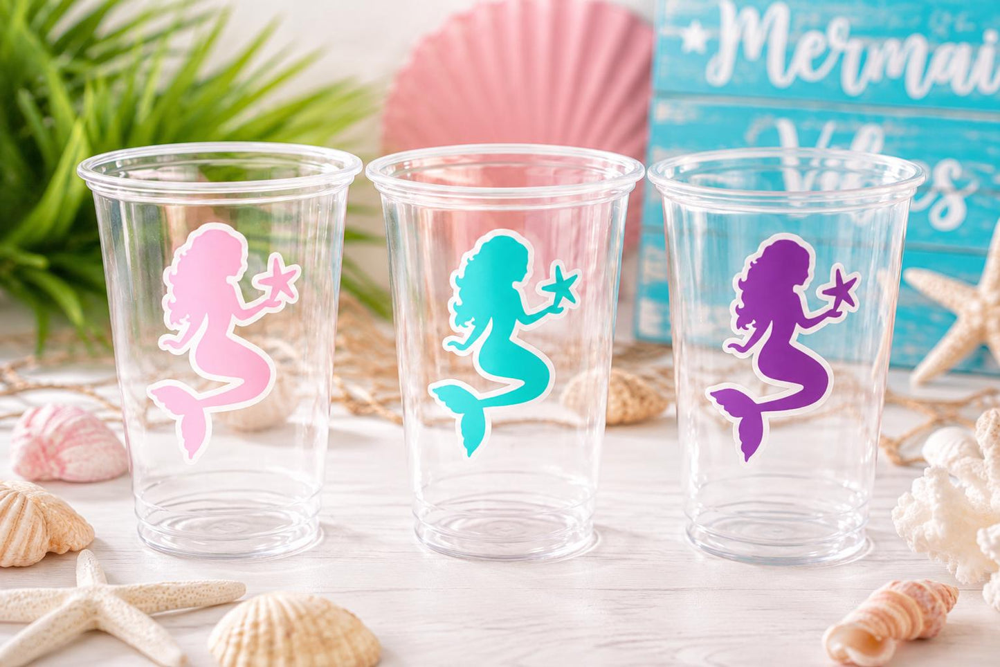 MERMAID PARTY CUPS - Mermaid Birthday Cups Mermaid Party Cups Mermaid Party Decorations Mermaid Party Favors Mermaid Mermaid Party Decor