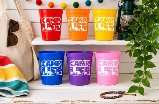 CAMPING PARTY CUPS - Camping Birthday Party Camping Party Decorations, Camping Birthday Supplies Camping Party Supplies Camping Party Favors