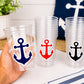 Nautical Anchor Party Cups | Personalized Coastal Wedding Cups | Nautical Bride, Bachelorette, Baby Shower, Birthday, Beach Party Favors
