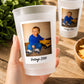 Personalized Frosted Party Cups with Photo, Custom Reusable Party Favors, Picture Keepsake Cups for Birthdays, Graduations, Weddings, Events