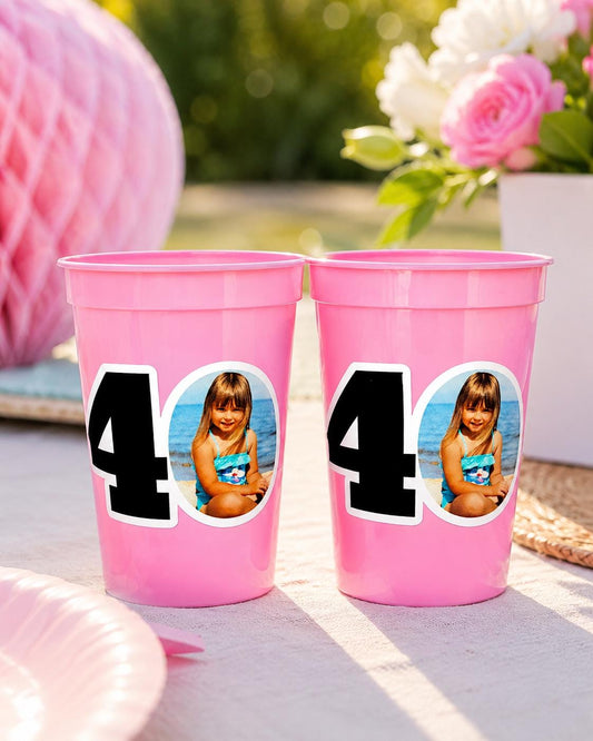 Custom Plastic Party Cups Personalized Party Cups Personalized 30th Birthday Cups Vintage 30th Cups 1994 Custom Face Party Cups Decorations